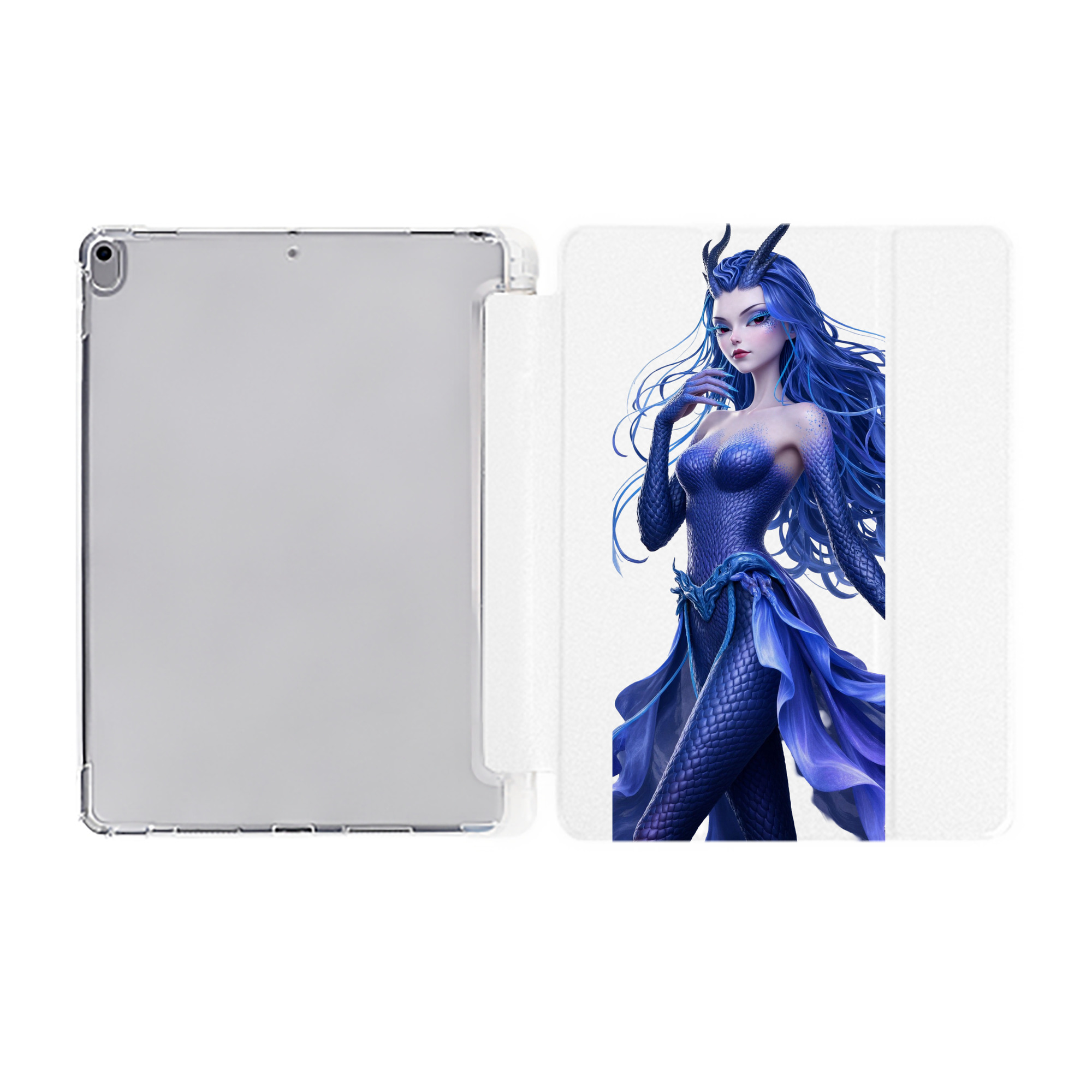 （画像用） Ne Zha 2 ナタ 魔童の大暴れ IPad ケース ペン収納付き 三つ折りスタンド PUレザー×シリコン 対応機種9.5/10.5/10.9インチ